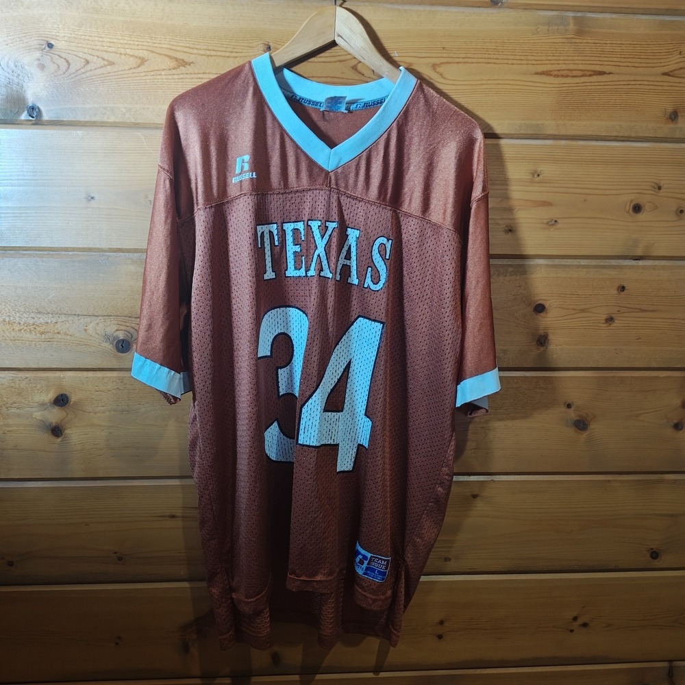 Ricky Williams Texas Longhorns Russel Team issue #34 size Large jersey Orange